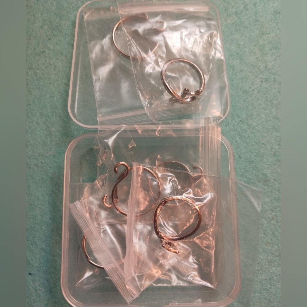 8 Silver Toned Ring Bundle, Cat Themed. Adjustable New